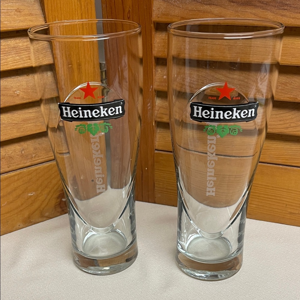 Heineken Clear Glass Beer Pint Set